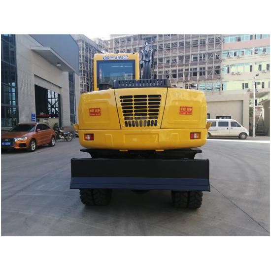 Jing Gong 85S small hydraulic wheel excavator with MT & AT transmission