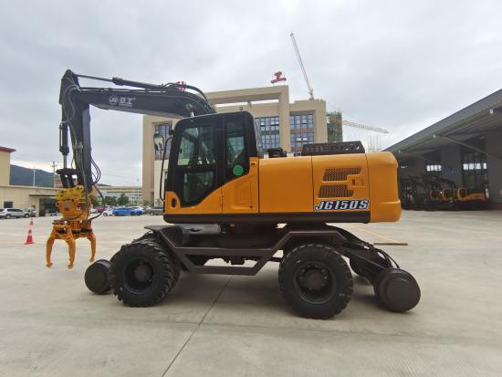 Jing Gong 80L 8 ton hirail crawler excavator