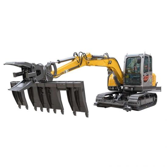 Railroad tie replacement excavator